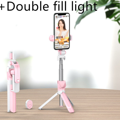 Color: Pink mini flash - Selfie stick mobile phone live support Q119-CJSJSJSJ01302-Pink mini flash
