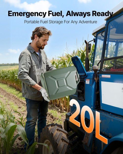 Metal Fuel Container, 5.3 Gallon, Fuel Jerry Can with Spout and Comfort Handle, 6 L/min Max Flow Ra E415-JSBXSYXJYK1JZQGCS001V0