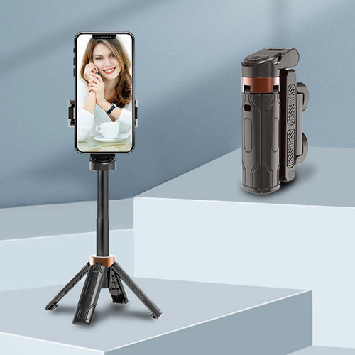 Color: BLACK - Golden Hours 360 Mini Selfie Stick Turn Quadpod For Best Content Creation K290-50848675594513