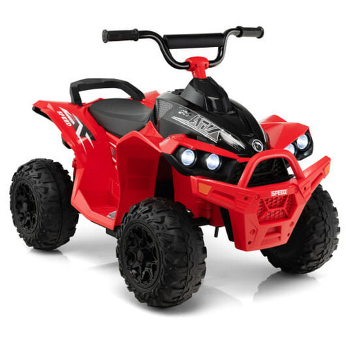 12V Kids Ride On ATV with High/Low Speed and Comfortable Seat-Red - Color: Red D681-TQ10122US-RE