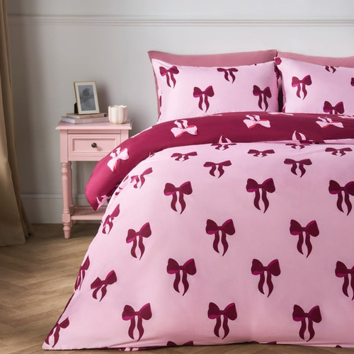 style: Bowknot, Bedding Size: 240x260cm - Bow Pattern Printing Bedding Set Q119-CJCS257086902BY