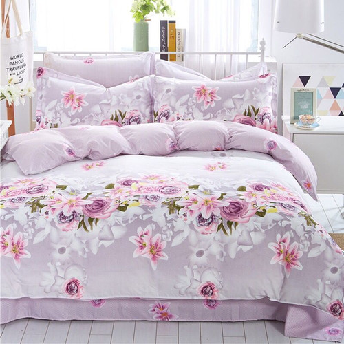 Color: Big Promotion Love Flower Sea, Specifications: 220x240 2 Pillowcase - Four-piece Set Duvet C Q119-CJYD199153069QJ
