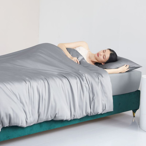 Color: Grey, Bedding Size: 2.0M bed - Cotton Four-piece Comforter Bed Hat In White Q119-CJCS173411806FU