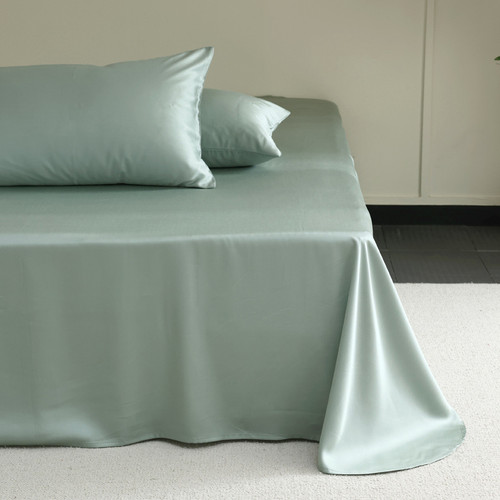 Color: Green, Size Specification: 245x250cm - Tencel Single Monofilament Soft Single Bed Double Rou Q119-CJYD255669517QJ