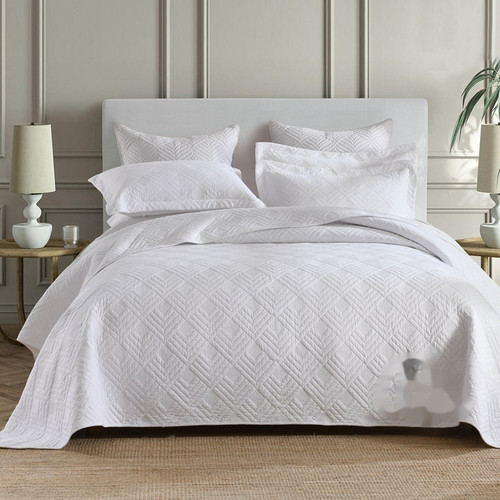 Pattern: New Plaid White, Size: 250x270cm - Double-sided Plus-sized Pure Cotton Bed Cover All Cotto Q119-CJYD246189448VE