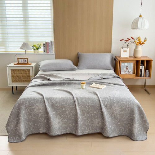 Pattern: Paris Story Gray, Size Specification: 200x230 cm - Cotton Three-layer Yarn Towels Quilt An Q119-CJYD254232612LO
