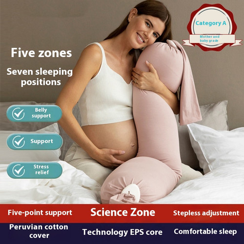 Color: Cherry Blossom Powder, Size Specification: 20x150cm - Multifunctional Maternity Pillow Waist Q119-CJYD254741005EV