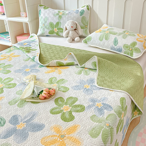 Pattern: Qingying Flower Fragrance, Size Specification: Bedspread 3 Pcs200x225cm - Cartoon Tatami N Q119-CJCS245942611KP