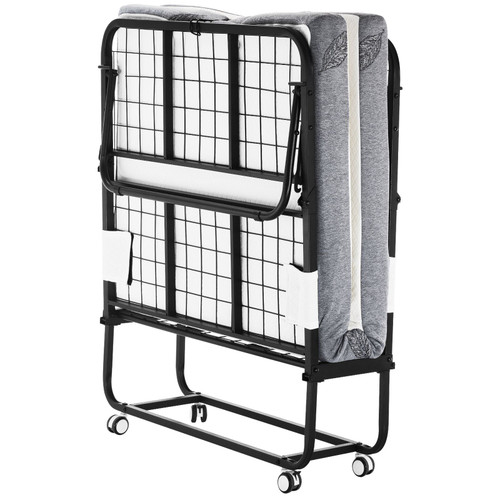  Rollaway Bed, 38 in x 75 in Folding Bed with 4 in Mattress, Twin Size Foldable Bed with Sturdy Met E415-ZDC38YC4INCHYORRBV0