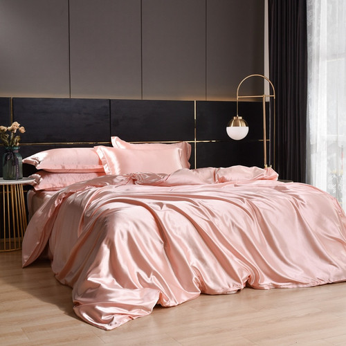 Color: Elegant Jade, Size Specification: 1.5m - Four-piece Silky Sleep Bare Silk Quilt Cover Q119-CJCS237770514NM