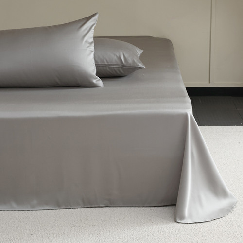 Color: Gray , Size Specification: 245x270cm - Tencel Single Monofilament Soft Single Bed Double Rou Q119-CJYD255669506FU
