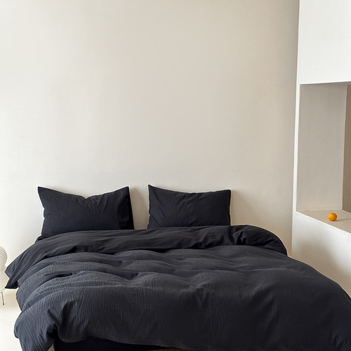 Pattern: Carbon Black, Size Specification: 1.5m Bed Sheet - Class A Cotton Texture Tree Pattern Fou Q119-CJCS254709943QJ