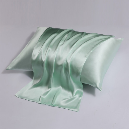 Pattern: Light Green, Size Specification:  48x74cm - Zipper Silk Double-sided Pillowcase Household Q119-CJYD246236460HS