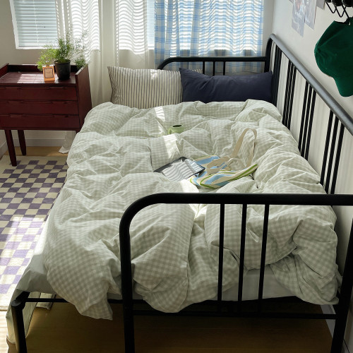 Pattern: Mint Green, Specifications: Flat sheet-1.5M, Size:  - Fresh And Gentle All-cotton Washed C Q119-CJCS262919510JQ