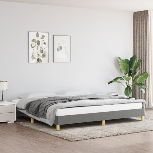  Bed Frame Dark Gray 100% Polyester, Plywood, Engineered Wood King A949-346863