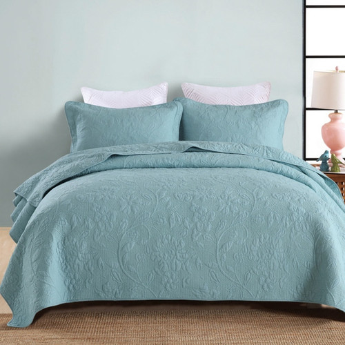 Pattern: Flower Thousand World Blue, Size: 230x250cm - Double-sided Plus-sized Pure Cotton Bed Cove Q119-CJYD246189467OL