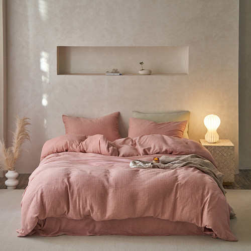 Pattern: Grapefruit Pink, Size Specification: 1.8m Fitted Sheet - Japanese-style Pure Cotton Double Q119-CJCS254712730DW