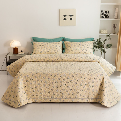 Color: The gentle breeze sways, style: A bed cover and two pillowcase-245X250cm, Size:  - Cotton Be Q119-CJCS245155623WD