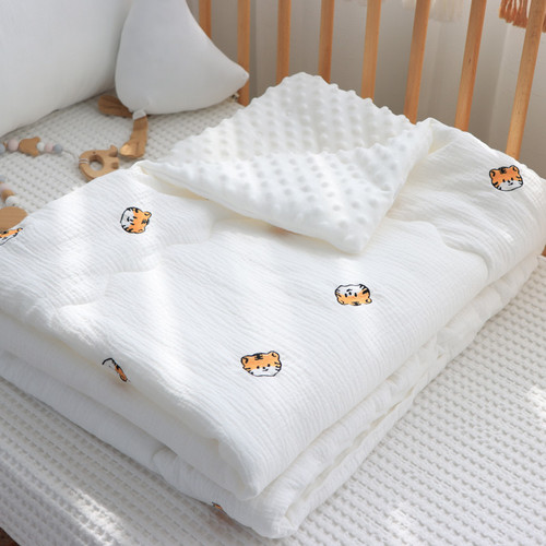 Color: Smiling Tiger, Size Specification: Spring And Summer - Children's Pure Cotton Wrinkled Gauze Q119-CJYD188256405EV