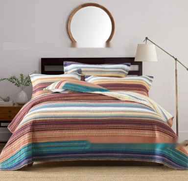 Style: Style9, Size Specification: 230cmx250cm - American Patchwork Quiltedtextiles Cotton Bed Shee Q119-CJYD253049618RI