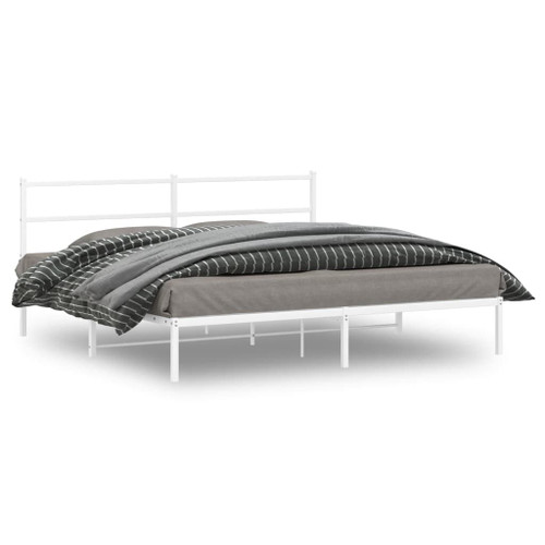  Bed Frame White Powder-coated steel Full Bed Frame Rectangular A949-355420