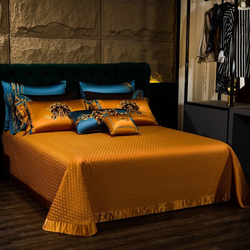 Pattern: Bedspread Four Pieces, Dimensions: 220240 - High-end Luxury Plaid Embroidery Four-piece Ma Q119-CJCS164937403CX