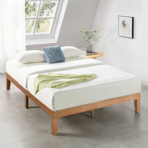 Queen size Solid Wood Platform Bed Frame in Natural Wooden Finish Q280-QNHSWPB173915824