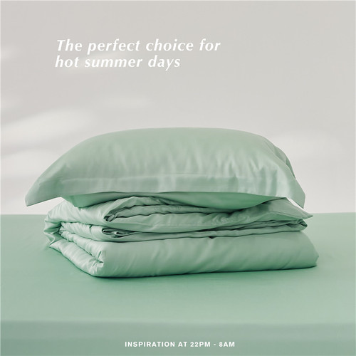 Pattern: Mint Green, Size Specification: Single Duvet Cover 220 X240cm - Quilt Cover Silky Cool Fee Q119-CJYD244311940NM