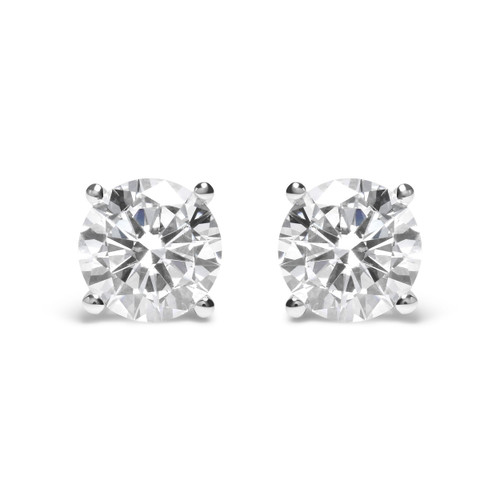 IGI Certified 14K White Gold 5.00 Cttw Round Brilliant-Cut Lab Grown Diamond Classic 4-Prong Stud E N162-021453EIGI