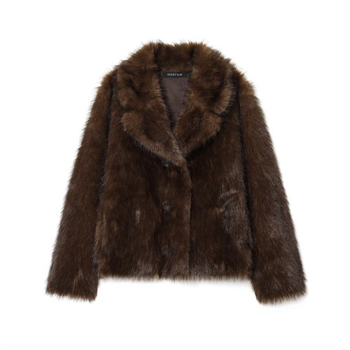 Women's Double-sided Artificial Fur Effect Jacket Coat Q119-CJYD2569335