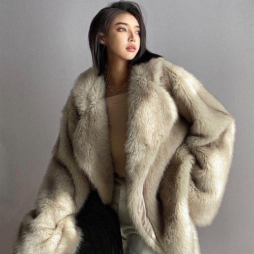 Women's Mid-length Fox Fur Coat Temperament Q119-CJJK1611891