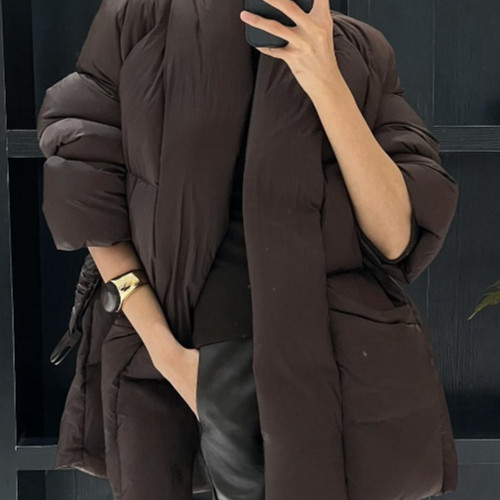 Good-looking Lace-up Cotton-padded Jacket Women's Korean-style Casual All-matching Q119-CJJK2533421