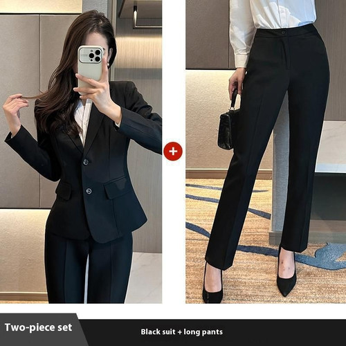 Color: Black, Size: L-Suit AND trousers, STYLE:  - Fashion Blazer Business Suit Q119-CJLS255705614NM
