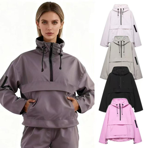Casual Sports Hooded Jacket Top Outdoor Jacket Coat Q119-CJYD2582663
