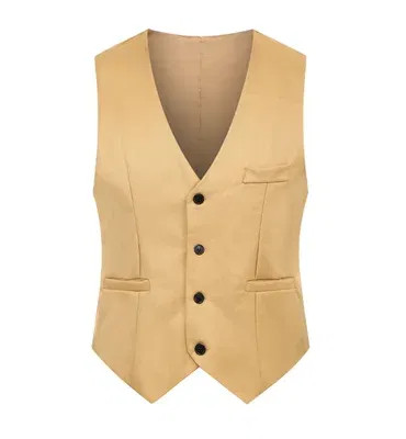 Color: Khaki, Size: XL - YASUGUOJI New Fashion Business Slim Fit Women Vest OL V Neck Formal Office F640-12000030096572806
