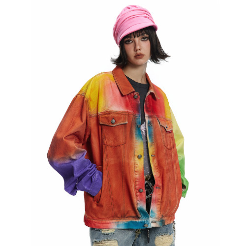 Gradient Denim Jacket For Men And Women Q119-CJXZ2082569