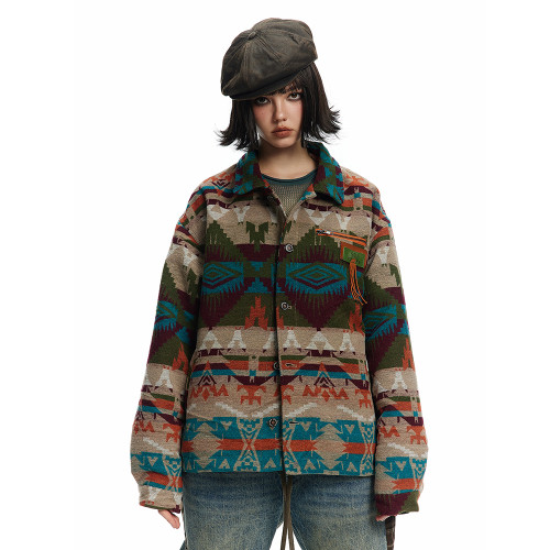 Ancient Style Printed Woolen Coat For Men And Women Q119-CJXZ2082565