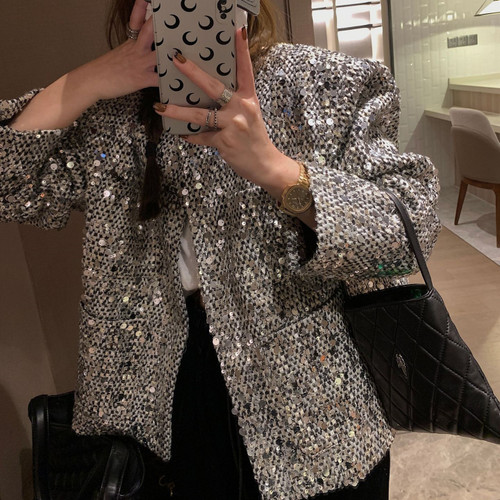 Fashion Sequined Luminous Blazer For Women Q119-CJYD1973074
