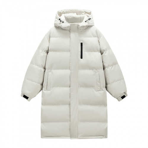 Color: Ivory White D016, Size: 2XL - Women's Mid-length And Long Winter Coat With A Thickened Fur C Q119-CJPK263634729CX