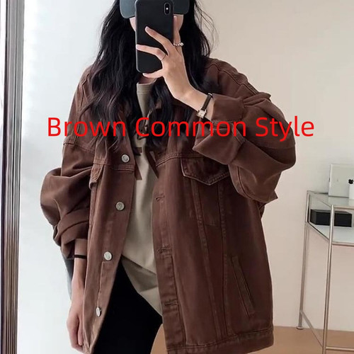 Color: Brown Common Style, Size: L - American Vintage Denim Cargo Pants Jacket Q119-CJYD245985509IR