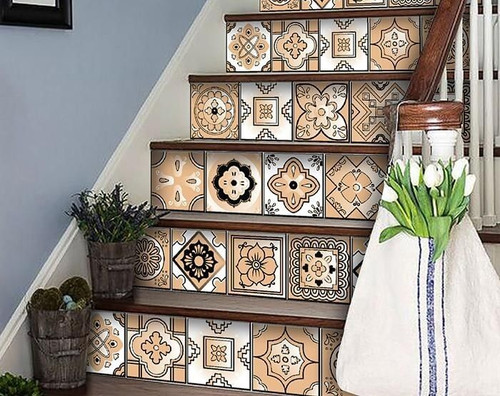 7" X 7" Shades Of Taupe Mosaic Peel And Stick Removable Tiles N270-390921