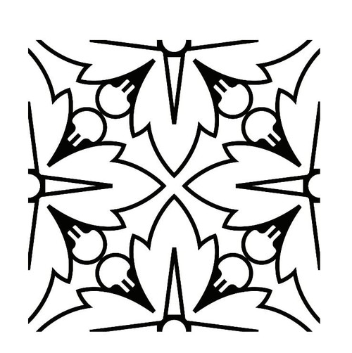 6" X 6" White and Black Cross Peel and Stick Removable Tiles N270-399932