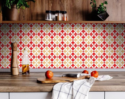 7" X 7" Roja Hola  Removable Peel and Stick Tiles N270-400408