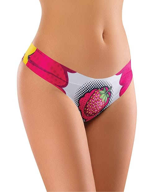 Mememe Intrigue Kissberry Printed Thong X615-MEMECIK-MT-L0
