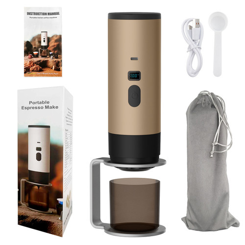 Color: Champagne, Product Specifications: High end version - Portable Capsule Coffee Machine Automa Q119-CJYD242771808HS