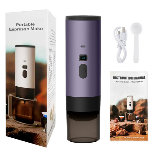 Color: Dark Night Purple, Product Specifications: Standard Version - Portable Capsule Coffee Machin Q119-CJYD242771805EV