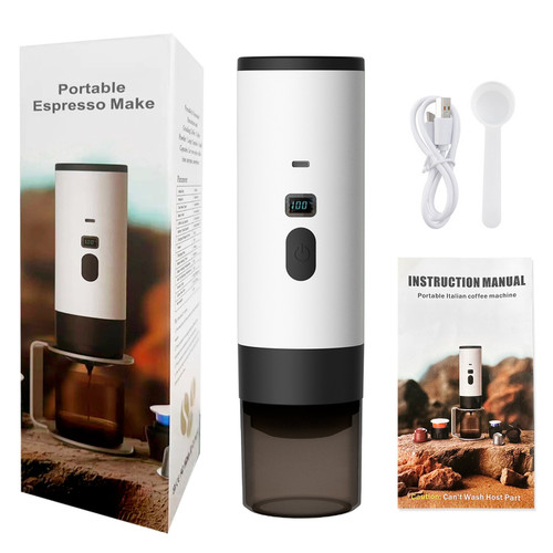 Color: Pearl White, Product Specifications: High end version - Portable Capsule Coffee Machine Auto Q119-CJYD242771802BY