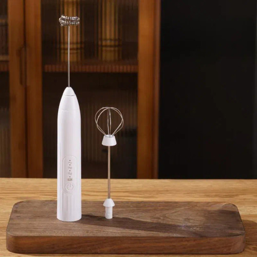 Color: light green - 2-in-1 multi-function USB Rechargeable Electric Egg Beater Baking Mixer Milk F F640-12000042187807965