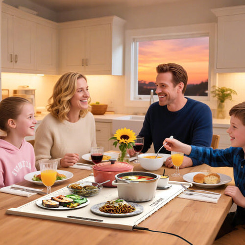 Food Warming Mat Rollable and Portable Electric Warming Tray with Fasting Heating-Beige - Color: Be D681-ES10519US-WH