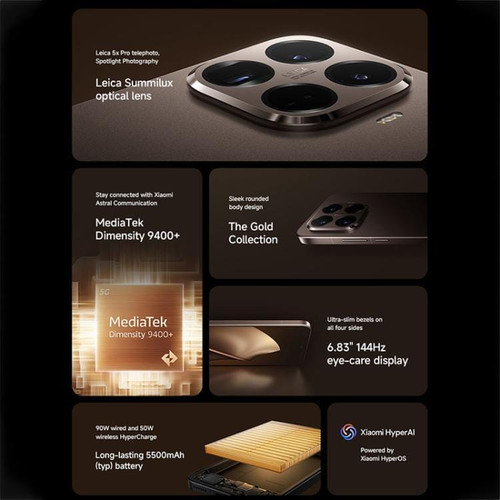 [HK Warehouse] Xiaomi 15T Pro Global, 12GB+1TB, Screen Fingerprint, 6.83 inch Xiaomi HyperOS 2 Medi D783-MPH3066B